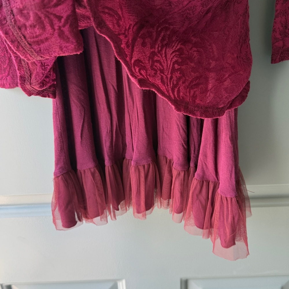 Free People magenta dress with attached slip - Picture 11 of 15
